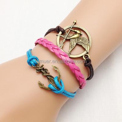 China Casual/Sporty Fashion Alloy Promotional Handmade Charm Braided Bracelet Friendship Bracelets for sale