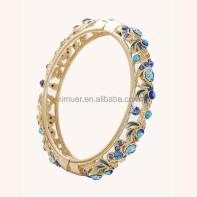 China Hot Luxury Gold Bangle Cloisonne Enamel Pure 18k Gold Bangle for sale