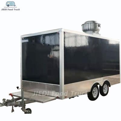 China Square food trailer JIEDI square food trailer with CE for BBQ fast food pasta cafe and other business for sale for sale