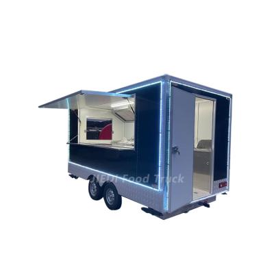 China Mobile Food Truck Van Trailer Ice Cream Trailer Square Food Cart Food Truck Trailer for sale