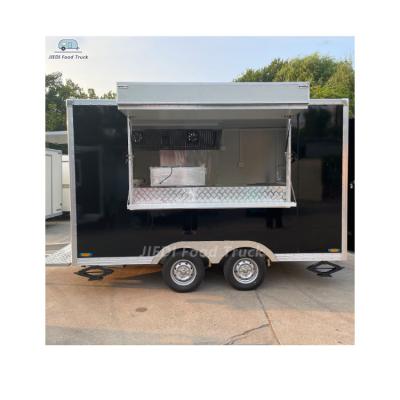 China Square Food Trailer Food Carts Mobile Trailers Kitchen Food Trailer With Fast Food Porch Van for sale