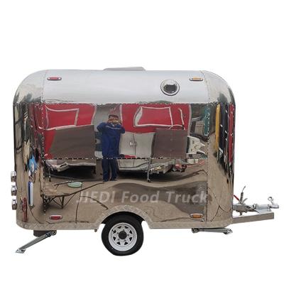 China Processing Plant JIEDI Food Truck 7.5ft Dining Car Mobile Food Vegetable Trailer For Europe Vendors Hot Dog Food Cart for sale