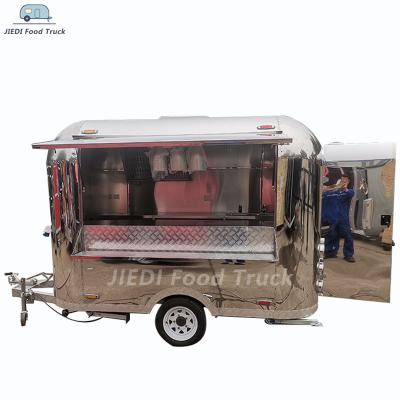 China Factory JIEDI Solar Mobile Food Kiosk Vegetable Processing Cart Solar System Price Airstream Food Truck For Home Use for sale