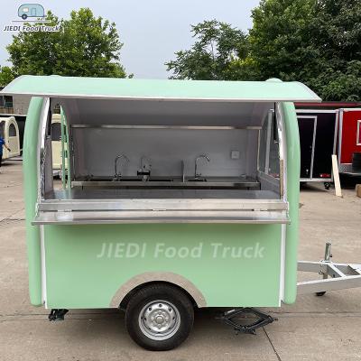 China China outdoor round mobile factory food cart street trailer vegetable processing factory JIEDI mobile food truck for sale for sale