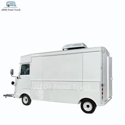 China JIEDI Vegetable Processing Plant Plus LED Electric Food Truck For Popcorn Fast Food Sandwich Burger BBQ for sale