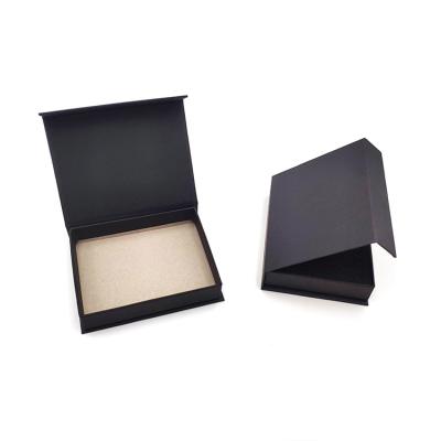 China Wholesale Recycled Materials Eyelash Paper Box Black Magnetic Eyelash Box Packaging for sale