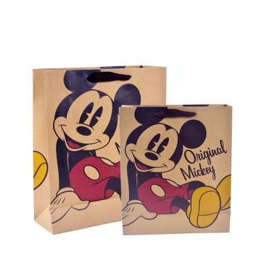 China New Design Disposable Creative Cartoon Wholesale Price Cute Packaging Paper Gift Recyclable Paper Bag for sale