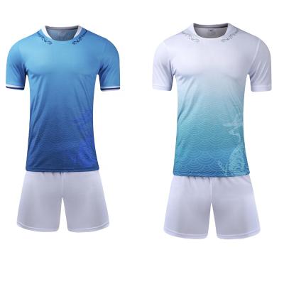 China Blank Soccer Jersey Football Jersey Sets Plain Soccer Jersey Polyester Football Soccer Cloth for sale