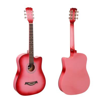 China 38 Inch Acoustic Guitar Rose Guitar Folk Chinese Factory Wholesale Basswood Guitar for sale