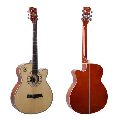 China Linden China Factory Wholesale 40 inch acoustic guitar kit for beginner with cheap price for sale