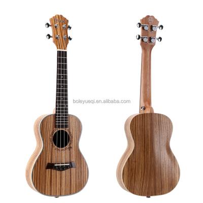 China Zebrawood 23 inch travel concert ukulele guitar with wooden zebra for wholesale for sale