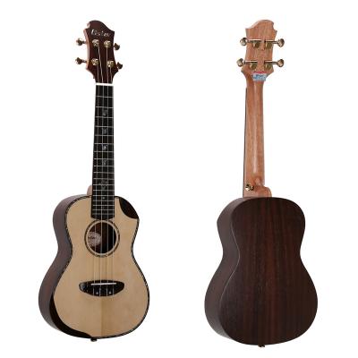 China Level A 23 Inch Custom Guitar Concert Solid Ukulele Lngman Fir With Roasewood Lngman Fir for sale