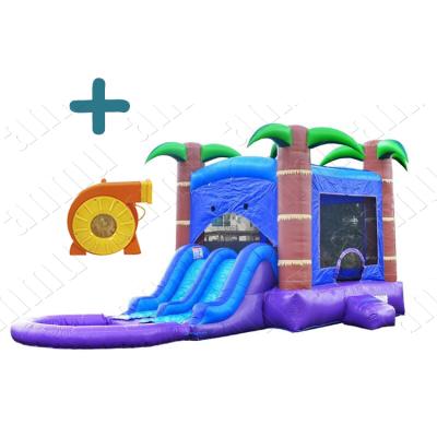 China Party rental company hot sale inflatable castle combo slide with swimming pool for kids and adults with good price for sale