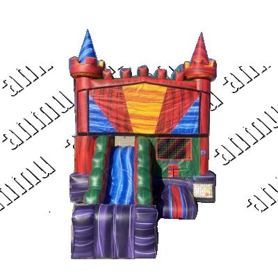 China Plato PVC Tarpaulin Bouncer Inflatable House Castle Inflatable Bouncing Combo Slide for sale