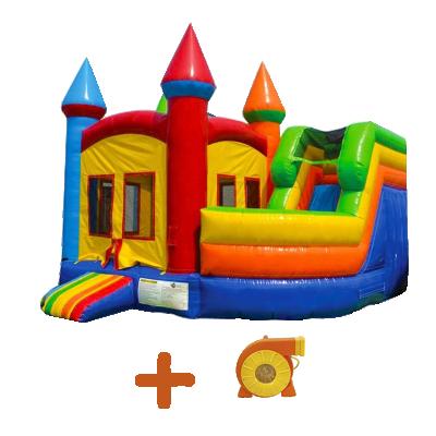 China Party Rental Company Factory Custom Air Bouncer Inflatable Trampoline Kids Jump Bounce Combo House Jumping Castle Slide for sale