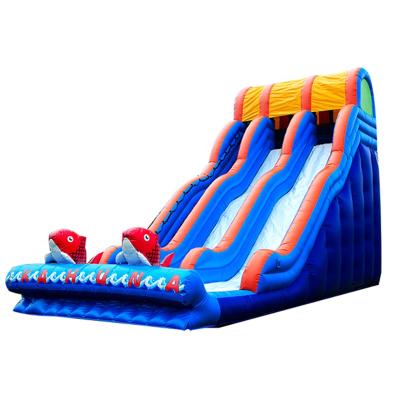 China PVC 18ft Big Wave Water Inflatable Slide KAHUNA Bouncy Slide Inflatable Slides For Amusement Park for sale