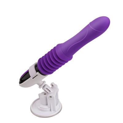 China Harmless Female Automatic Telescopic Thrusting Gun Massage Machine Rechargeable Vibrator 10 Frequency Masturbation Stick Wholesale for sale