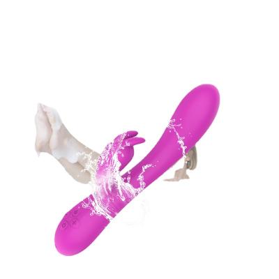 China AV Harmless Female Electric Vibrator Massage Wand Device Masturbation Rabbit Heating Double Headed Vibrating Stick for sale