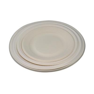 China CLASSIC 6in 9in 12in Disposable Bagasse Pulp Sugar Cane Pulp Oval Food Tray Dish for sale