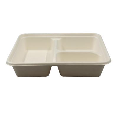 China Recycled materials 750ml cheap paper biodegradable disposable bento lunch boxes for sale