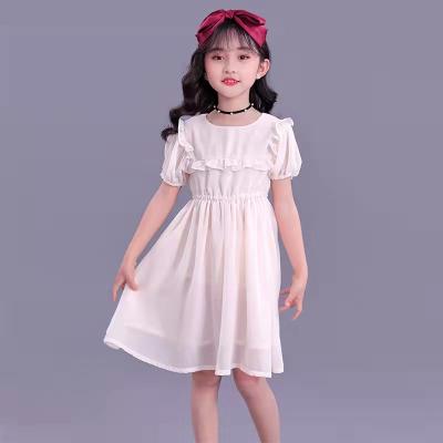 China 2021 new Korean children's summer dress girls' chiffon skirt Anti-wrinkle girls' dress for sale