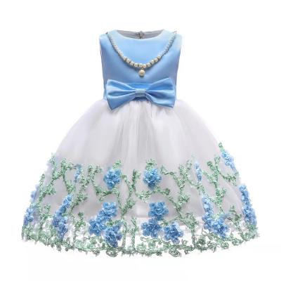 China 2021 new Anti-wrinkle children's clothes children's clothing Mesh Wedding Party Girls dresses bridesmaids' dresses for sale