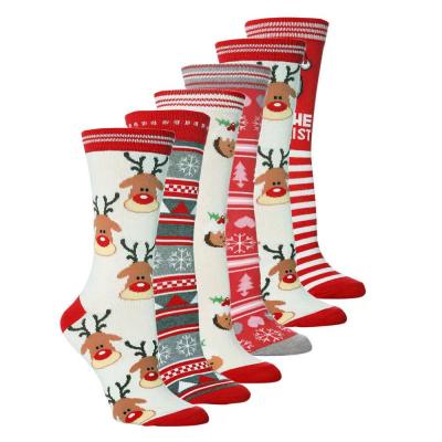 China Christmas socks Amazon warm salewomen gift cotton stocking winter scrambled socks for sale