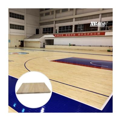 China Factory Supply 95 Gloss Sports Solid Wood Flooring Indoor Sports Flooring Hard Anti-Slip Maple Plank Top Varnish for sale