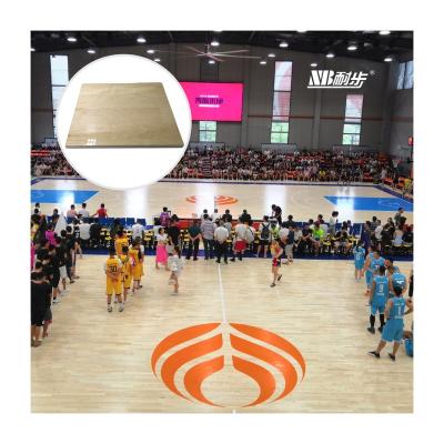 China Maple 95 High Gloss Varnish Wooden Hard Top Board Sports Floor Indoor Sports Flooring Good Shock Absorption Flooring for sale