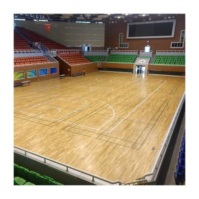 China Indoor Sports Court Flooring Super Quality Sports Flooring Maple Wood LVL Temporary Basketball Ground FIBA for sale