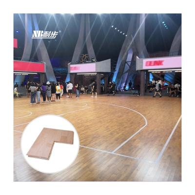 China Indoor Sports Court Flooring Customized Low-Deformation Flooring Maple FIBA ​​3-Layers Yoga Wood Sports Wood Laminate Flooring for sale