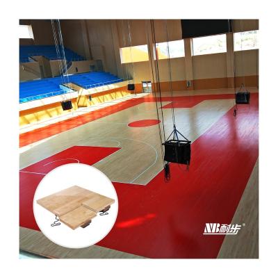 China Indoor Sports Court Flooring China Manufactured Modular Portable Installation FIBA ​​Maple Wood Sports Flooring for sale