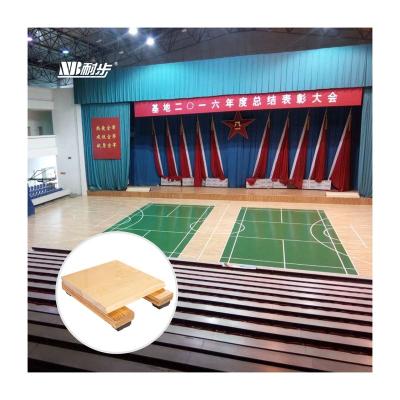 China Indoor Sports Court Flooring Wholesale Fixed Sports Wood Maple Flooring FIBA ​​Passed LVL Larch Keel Plywood 95 Varnish for sale