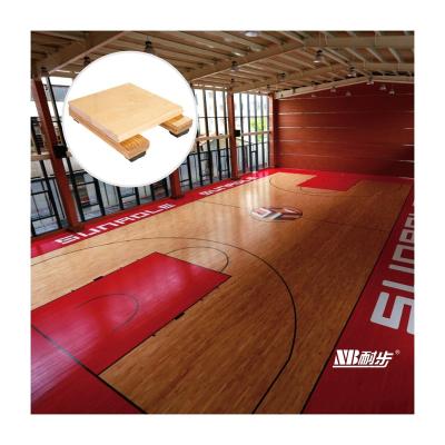 China Indoor Sports Court Flooring Sports FIBA ​​95 High Quality Fixed Varnish Shock Absorption Maple Flooring Volleyball Court Flooring for sale