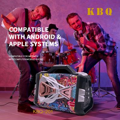 Cina New speaker KBQ-201 creative portable subwoofer wireless K song card U disk dance audio in vendita