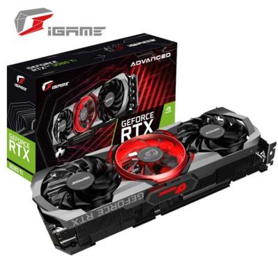 China Colorful iGame GeForce RTX3060Ti Advanced OC 8G LHR eating chicken game graphic card for sale