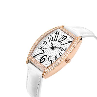 China SINOBI New Arrival Water Resistant Lady Watches S9856L Hot Selling Fashionable Lady Watches S9856L Tonneau Shape Classic White Wrist Watch for sale