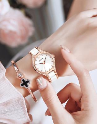 China Water Resistant SINOBI Elegant Lady Watch Diamond Batch Flower Glass Ice Flower Watches S9816L Gifts For Women Relogio Feminino for sale