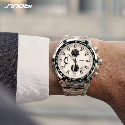 China Famous Luxury SINOBI S9720G Chronograph Watch Quartz Watches For Men's Unique Sport Teams Perfect Jam Tangan Pria Man Wrist Watch for sale