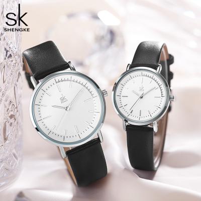 China SHENGKE Water Resistant Pair Watches K9023 Luxury Couple Watches Men Women Lover Watch Waterproof Quartz Dress Business Men Synchronize for sale