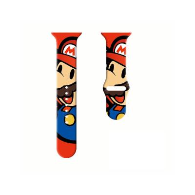 China Silicone Strap Mario Series Weaving Strap Works with Apple Watch and Series 3/4/5/6/7 Custom Color for sale