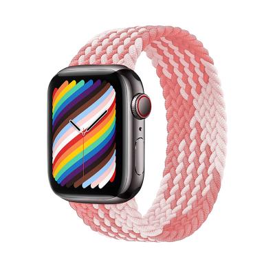 China Apple Watch1/2/3/4/5/6/7 Weaving Nylon Woven Elastic Watch Band Elastic Watch Band Sports Series for sale