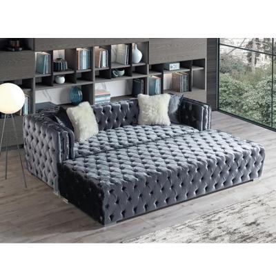 China Fat Bed Modern Tufted Tufted Sofa Bed (Other) American Pinzhi Adjustable Home Size Large/Button 3 Seater Chesterfield Bed for sale