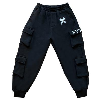 China Anti-wrinkle breathable and comfortable 2021 narrow children's wear with side bag spring style sports guard pants Korean version for sale