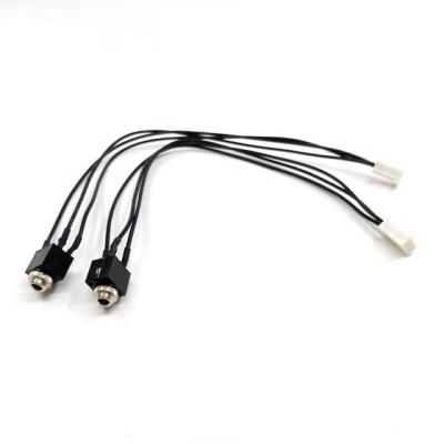 China Mono Header Connector Accepting Speaker Panel Mount 2pole 3.5mm Jacks To PH2.54mm 3P Phone Connector Audio Cable for sale