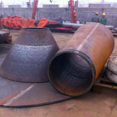 China Q345R Factory Welded Dished Mild Steel Conical Ends Cone Head For Concrete Mixer for sale