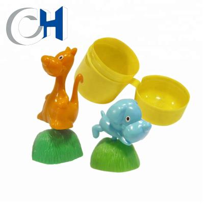 China Popular Cute Multicolor Plastic Animal Toy Freewheel Surprise Eggs for sale