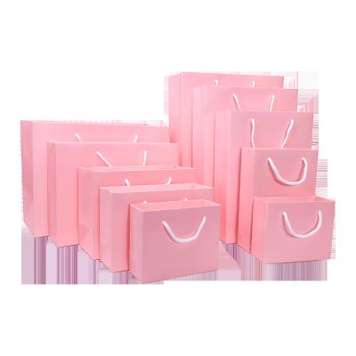 China Recyclable Recycled Customize Pink White Black Paper Bags Retail Womens Paper Shopping Bags With Handles for sale