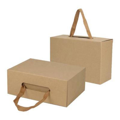 China Manufacturers Materials Recycled Stock Gift Box Clothing Packaging Box Women's Handheld Shoe Box For Packaging for sale