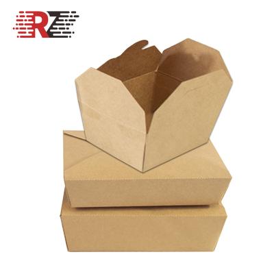 China Hot Selling Recyclable Design Food Grade Paper Container Customized Box For Fast Food for sale